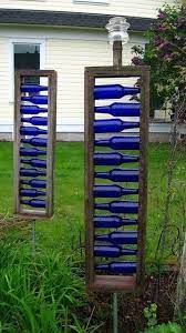 Wine Bottle Garden Glass Garden Art