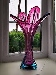 Blue Sommerso Art Glass Vase C1960 039