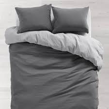 Grey Reversible Soft Washed Comforter And Sham Set Full