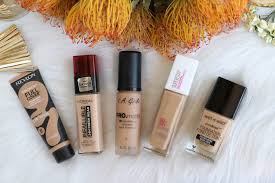 my top 5 foundations
