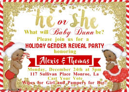 Christmas Theme Gender Reveal Template Postermywall