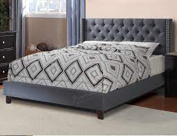 Poundex Queen Size Bed Frame Gray F9371