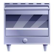 Glass Convection Oven Icon Cartoon Of