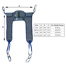 Deluxe Padded Toileting Patient Lift Sling With Belt Size Medium 450lb Weight Capacity