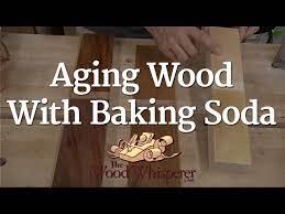 aging wood with baking soda you