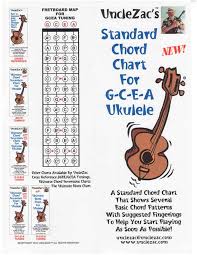 Uncle Zacs Standard Chord Chart For Gcea Ukulele