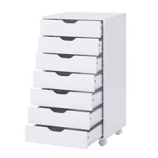 homestock white 7 drawer dresser tall