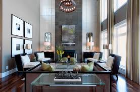decorate a living room with high ceilings