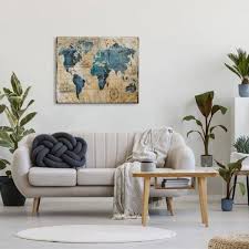 Vintage Abstract World Map