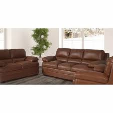 brown leather sofa set for hotel