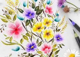 25 Beautiful Watercolor Flower Painting