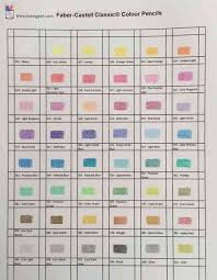 Faber Castell Classic Colour Pencils Color Chart In 2019