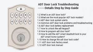 ADT Door Lock Troubleshooting: Details Step by Step Guide