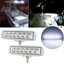 2 Pack White Marine Ip67 Led Light 18w Led Boat Lights T Top Lights Spot Beam Ebay