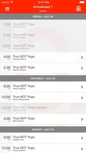 true hot yoga on the app
