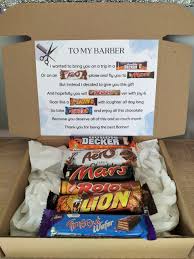 barber chocolate bar gift box in