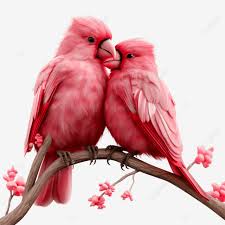 love birds on transpa background