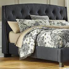 Spend this time at home to refresh your home decor style! Ashley Furniture Signature Design Kasidon B600 558 King California King Upholstered Headboard In Dark Gray With Tufting And Nailhead Trim Del Sol Furniture Headboards
