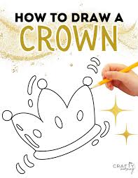 how to draw a crown crafty morning