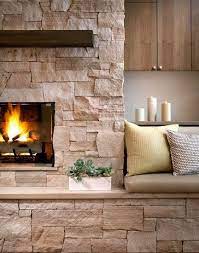 Neat Fireplace Idea With Bench Seating
