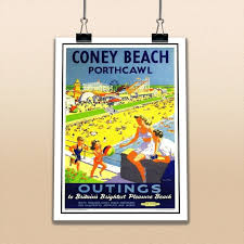 coney beach railway retro vine