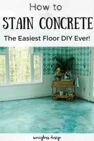 diy stained concrete