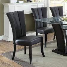 j e home black faux leather upholstered