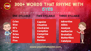 words that rhyme with eyes your info
