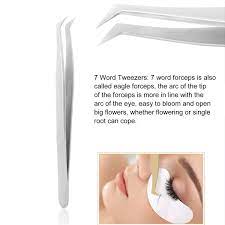 7 word eyelash extension tweezers