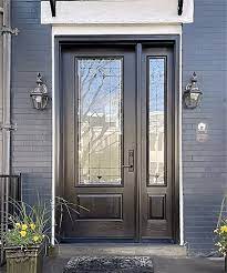Black Front Door With Glass