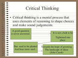 Critical thinking in nursing 