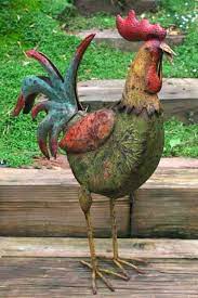 metal rooster rooster metal yard art
