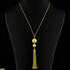24k 995 pure gold necklace with