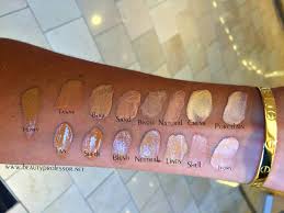 Beauty Professor Foundation Files Swatches Of All Shades