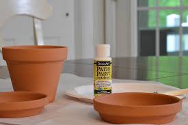 how to dry brush painted flower pots