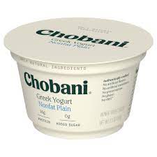 chobani yogurt greek nonfat plain
