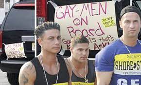 Jersey Shore cast return from shopping trip to find gay rights slogan taped  to their car | Daily Mail Online