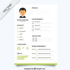 Resume Download Format Green Resume Template Free Vector Teacher