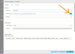 how to re a bak file using sql