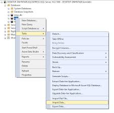 import the excel data into the sql server