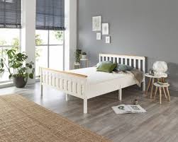 pacific solid wood white bed frame