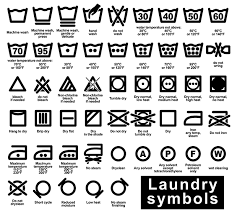 laundry cleaning symbols on clothing