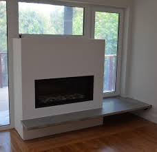 Modern Floating Concrete Fireplace