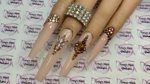 gem placement rhinestone nail designs