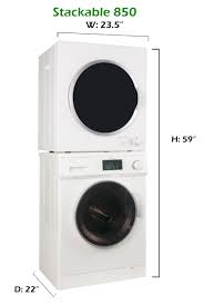 Stacked washer and dryer set. Deco Appliances