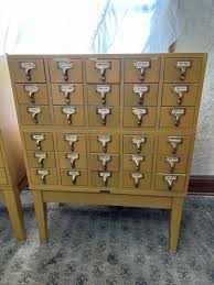 antique library card catalog s