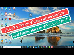 video file resolution and frame rate