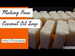 making pure coconut oil soap hot