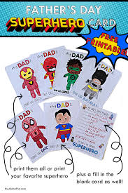 The perfect father's day gift for any dad in your life. Diy Father S Day Superhero Cards All About Dad The Aloha Hut