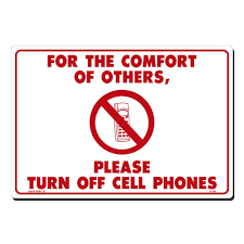 Lynch Sign 14 In X 10 In Please Turn Off Cell Phones Sign Printed